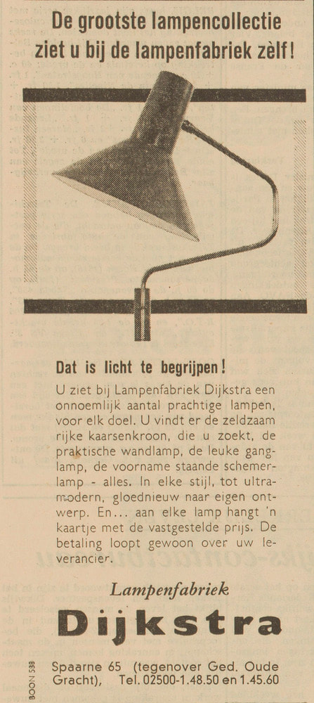 Dijkstra advertentie Ijmuider Courant 1958