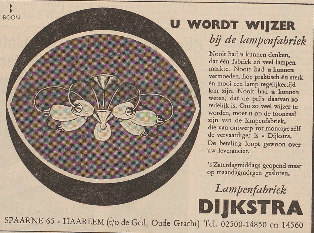 Dijkstra advertentie Ijmuider Courant 1959